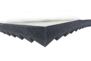 Dibapur ® Pyramidenschaumstoff -  SELBSTKLEBEND (50x50x 3 cm) Akustikschaumstoff Acoustic Foam self adhesive - Schalldämmmatten zur effektiven Akustik Dämmung