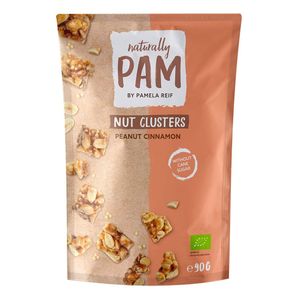 Naturally Pam by Pamela Reif | Nut Cluster | Nuss Snack | 1 x 90g | Peanut Cinnamon
