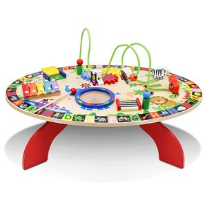 Hrací stôl COIL, senzorický stôl, detský stôl, vzdelávacia hračka, vzdelávací stôl, trenažér motoriky, stôl na aktivity, bubon, pohyblivé časti, činely, od 12 mesiacov