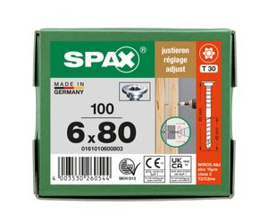SPAX Justierschraube 6 x 80 - 100 Stk