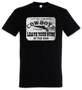 Urban Backwoods Cowboys Safety Sign T-Shirt, Größe:M