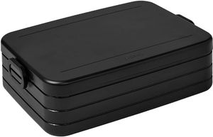 Mepal Bento-Lunchbox Take A Break Black Edition Large – Brotdose mit Fächern, geeignet für bis zu 8 Butterbrote, TPE/pp/abs, 0 mm