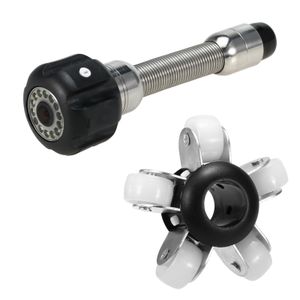 23-mm-Rohrkanal-Inspektionskamera, wasserdichte Ersatzkamera fuer die Inspektion von Abflussrohren mit schuetzender Kopfabdeckung und 90-mm-Fuehrungsraedern