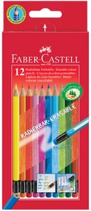 FABER-CASTELL Buntstifte radierbar 12er Kartonetui