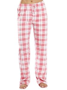 Damen Kariert Schlafhosen Beiläufig Pyjama Homewear Hosen Elastische Taille Schlafanzüge Bottoms Stoffhosen Rosa,Größe  2XL