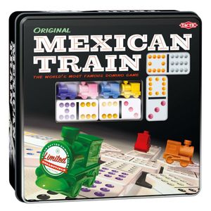 Tactic Domino Spiel Mexican Train Tin Box