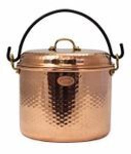 "CopperGarden®" Kupfertopf ø24 cm | 8 Liter gehämmert mit Henkel & Deckel