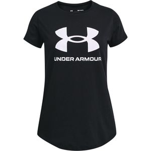 UNDER ARMOUR Sportstyle Logo kurzarm Trainingsshirt Mädchen 001 - black/white XS (122-127 cm)