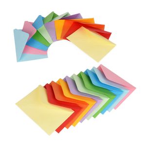 ewtshop® Büro & Schrein:Papier, Büro- & Schrein:Papier, Hefte & Blöcke:Briefpapier & Karten ewtshop Mini-Umschläge, farbig 100 Stück, 10 Farben, 11,7 x 8,2 cm
