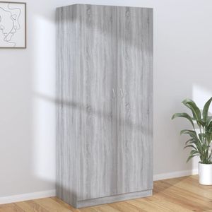 vidaXL Kleiderschrank Grau Sonoma 90x52x200 cm Holzwerkstoff - Kleiderschrank - Kleiderschränke - Schrank - Lagerschrank