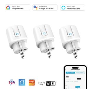 3x Intelligente WiFi WLAN Steckdose mit Strommessung und Sprachsteuerung, Timer, SmartLife App, Mini Smart Plug, Alexa & Google