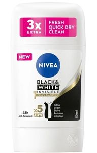NIVEA Black&White Invisible Silky Smooth Antitranspirant Stick 50ml