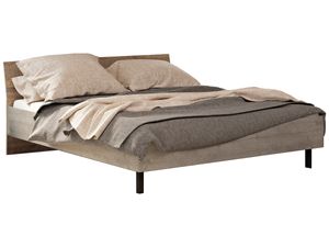 NABBI Manželská postel s roštem Bova 160 - pískový dub/woodcon
