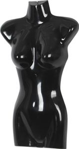 1 x Torso Weiblich, 72 cm Damentorso aus Kunststoff, Oberkörper Halbplastik in Farbe Schwarz, Mannequin Büste,Halbplastischer Damenbody, Puppe Figur, Schaufensterpuppe mit Haken 1 x Torso Weiblich, 72 cm Damentorso aus Kunststoff, Oberkörper Halbplastik in Farbe Schwarz, Mannequin Büste,Halbplastischer Damenbody, Puppe Figur, Schaufensterpuppe mit Haken