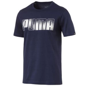 Puma Rundhals T-shirt Männer Brand Tee Herren, Größe:M, Farbe:Dunkelblau