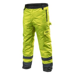 NEO TOOLS Hi-vis hosen - isolierte Hosen – Sicherheitshose – Arbeitshose - Schutzhose Hose Schutzhose - Hosen mit Reflektoren - Größe: XL