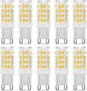 10er-Pack G9 LED Lampe, Warmweiß 3000K, 5W Ersatz für 40W Halogen, 360° Abstrahlwinkel