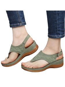 Damen Klett-Klassische Sandalen Bequeme Und Gesunde Outdoor-Schuhe,Farbe:Grün,Größe:39