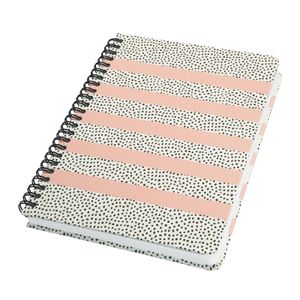 SIGEL JN600 Spiral-Notizbuch Jolie®, Hardcover, ca. A5, dotted, weiß/schwarz/rose, 120 S.