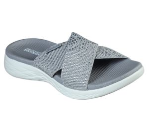 Skechers O-T-G Womens Sandals ON-THE-GO 600 GLISTENING Sandalen/Outdoor-Sandalen Women Silber, Schuhgröße:38 EU