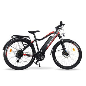 Urbanbiker Dakota FE, horský bicykel, odnímateľná lítiová batéria 840WH (48v 17,5Ah), zadný motor 250W, 29 palcov, hydraulické kotúčové brzdy, červený, pre ženy a mužov, horský bicykel