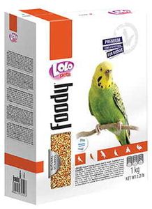 Lolo Pets Foody Premium 1kg G karma dla papużek falistych w pudełku