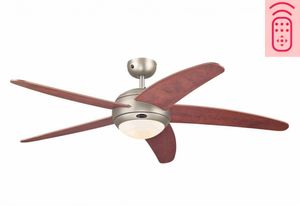 Stropný ventilátor Westinghouse Bendan pewter so svetlom a diaľkovým ovládaním