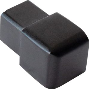 Dalsys Endstück für Fliesenschiene 12,5mm Quadratprofil Aluminium (eloxiert) Schwarz, Fliesenprofil