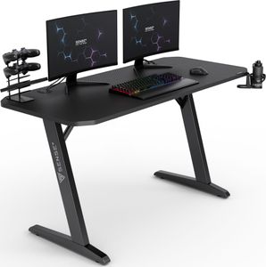 SENSE7 Nomad Basic | Computertisch Gamingtisch Schreibtisch | große Tischplatte 140 x 60 cm | Getränkehalter | Kopfhörerhalter | Kabelorganisator