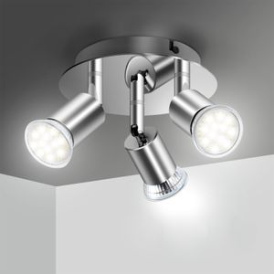 GU10 LED Decken-Leuchte Lampe Wand-Spot Strahler 3-flammig Wohnzimmer