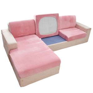1 Set Sofa Deckel Weiche Elastizität Plüsch Anti-Fade Couch Protector für Zuhause-Rosa 6