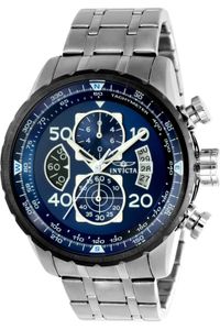 Invicta Aviator 22970 - Pánské Náramkové Hondiky - Quartzové - Nerezová ocel s modr&ya