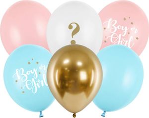 Luftballons 30cm, Junge oder Mädchen, Mix (1 Packung / 6 Stück)