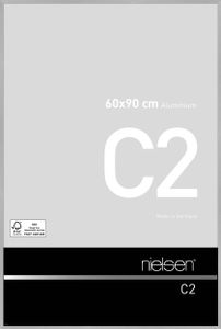 Nielsen Aluminium Bilderrahmen C2, 60x90 cm, Struktur Silber Matt