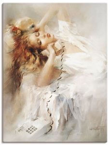 Willem Haenraets: Hoffnungsvoll, Produkt:Leinwand, Größe (HxB):60x45 cm / Leinwand