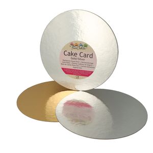 FunCakes Cake Boards silver/gold, Tortenkarton Silber/Gold Rund 20cm  3 Stück