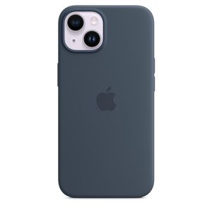 iPhone 14 Silikon Case mit MagSafe - Sturmblau Handyhülle