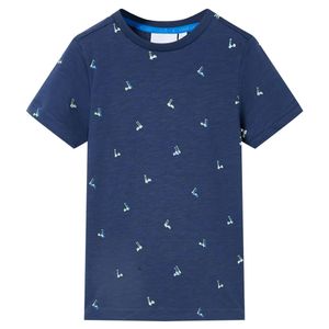 vidaXL Dětské tričko tmavě modré 140