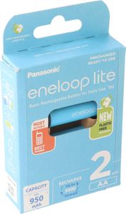 1x2 Panasonic Eneloop lite Mign. 950mAh AA Ni-MH     BK-3LCCE/2BE