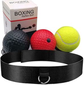 MSPORTS Boxen Training Ball Reflex Reaktions Speed Fitness Punch Boxing [3er]