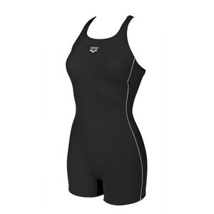 arena Finding Badeanzug für Damen langes Bein schnelltrocknend und chlorbeständig, Farbe:Schwarz, Größe:42