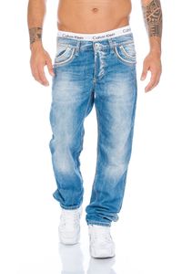 Cipo & Baxx Herren Regular Fit Jeans BJ595 Blau, W40/L34