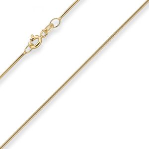0,9mm Schlangenkette Goldkette Collier Halskette aus 333 Gold Gelbgold 40cm