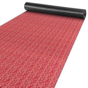 Küchenteppich pflegeleicht Premium Läufer waschbar Flechtoptik Rot 65x180cm