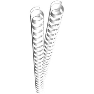 GENIE Spiralbinderücken, 25 Stk., 12 mm, weiß, DIN A4 Format
