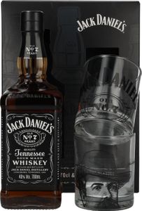 Jack Daniel's Tennessee Whiskey 40% Vol. 0,7l in Geschenkbox mit 2 Rocks Gläsern