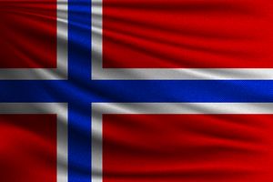 Flagge Norwegen mit Ösen - reißfest - 90 x 150 cm