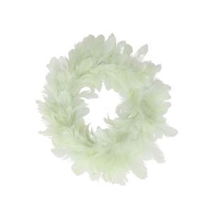 Federkranz Pastell in mint - salbeigrün: medium Größe: medium