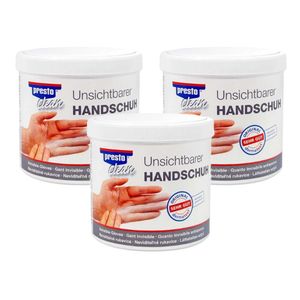 Presto Clean unsichtbarer Handschuh 3x 650 ml. - Hautschutzcreme