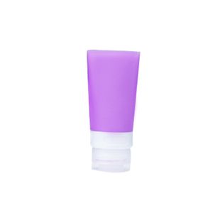 leere Silikon -Reiseflasche Lotion Shampoo Kosmetikrohrbehälter tragbar-Lila ,Größen:38ML